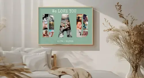 Fotocollage DAD mit personalisierbaren Namen