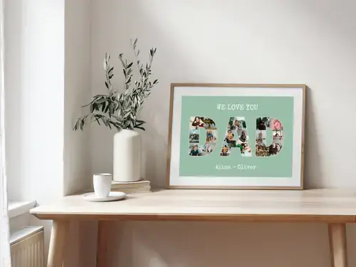 Fotocollage DAD mit personalisierbaren Namen