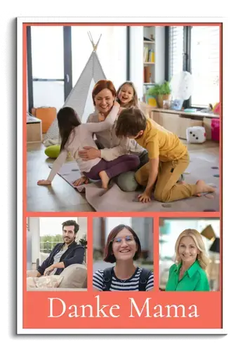 Foto-Collagen: Mütter & Kinder mit Texten