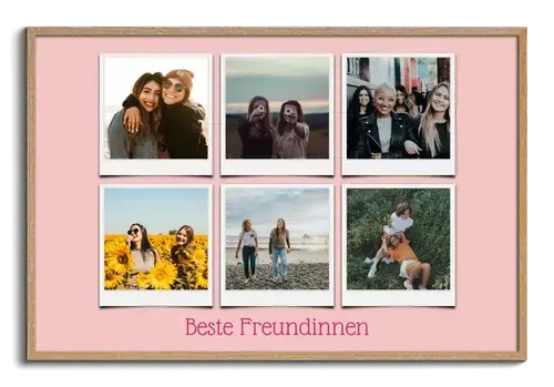 Polaroid-Freundschaftscollage mit Textmöglichkeiten