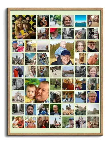 Erstelle dein individuelles Familienposter mit hervorgehobenen Kinderfotos