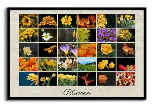Fotocollage mit inividiuellem Text gedruckt auf Poster oder Leinwand