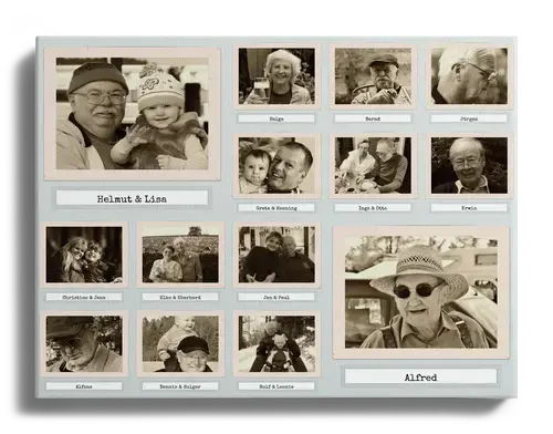 Fotocollage im Sepia Retrostil mit alten Fotos
