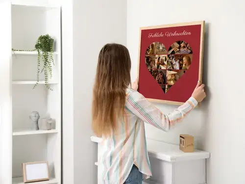 Weihnachts-Fotocollage als Fotogeschenk mit Text