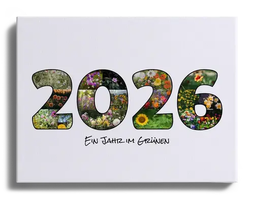 GARTENJAHR Fotocollage <Jahreszahl> mit Naturfotos