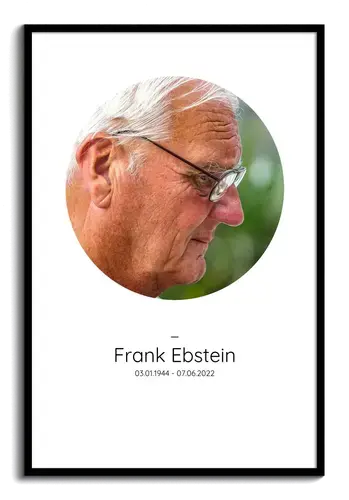 Gedenke mit einem individuellen Trauerfoto – Anpassbares Portrait für Erinnerungen