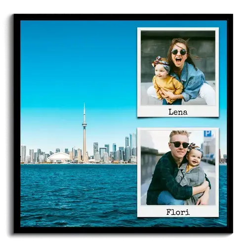 Urlaubserinnerung als stylische Fotocollage mit Polaroid Bildern