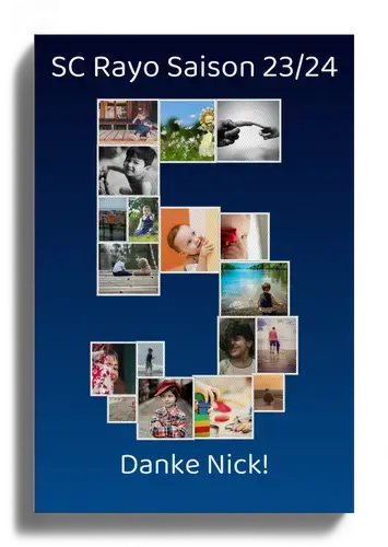 Fotocollage Zahl '5' – personalisierbar