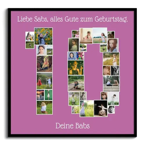 Zahlencollage '10' – Individuell anpassbar