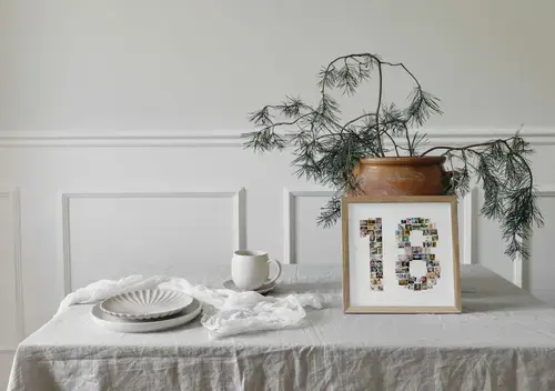 Fotocollage Zahl '18' – individuell gestaltbar