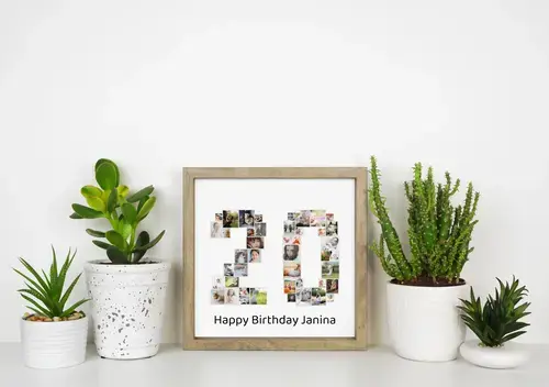 Collage Zahl '20' als Fotomosaik für Anlässe