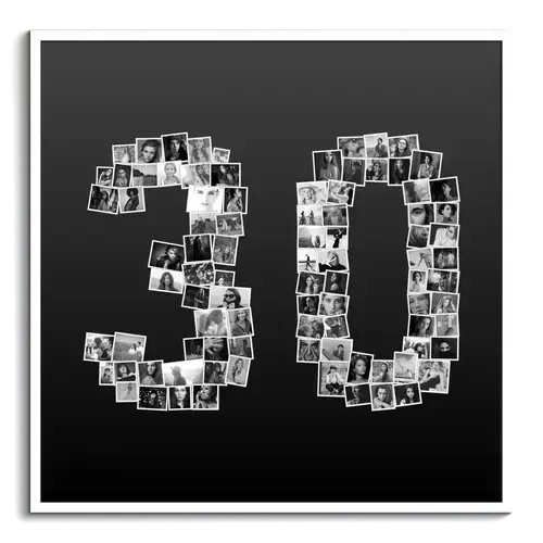 Fotocollage Zahl "30" erstellen. Geburstagsgeschenk, individuell mit 1-100 Bildern Fotocollage Zahl "30" erstellen. Geburstagsgeschenk, individuell mit 1-100 Bildern