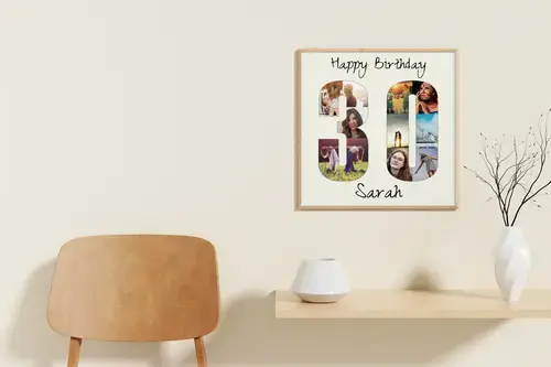 Fotocollage 30 Zahlen aus vielen Bildern