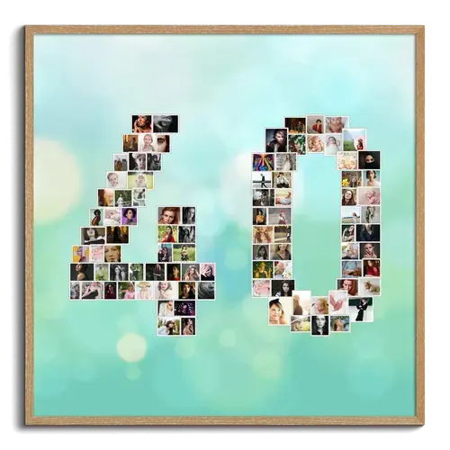 Fotocollage zum 40. Geburtstag erstellen - Perfektes Geschenk, personalisiert und individuell