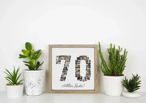 Zahlen-Fotocollage Poster als Download