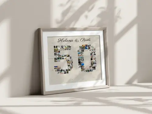 Fotocollage Zahl Design - individuell anpassbar