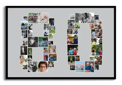 Zahlen-Collage 80: Individuell anpassbar