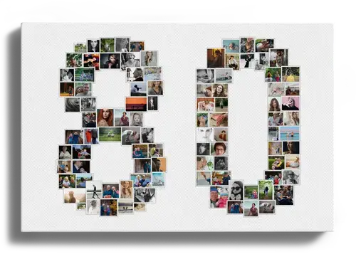 Zahlen-Collage 80: Individuell anpassbar