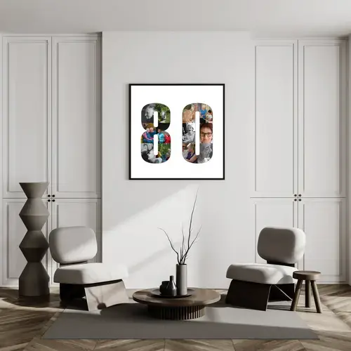 Zahlen-Collage 80: Individuell anpassbar