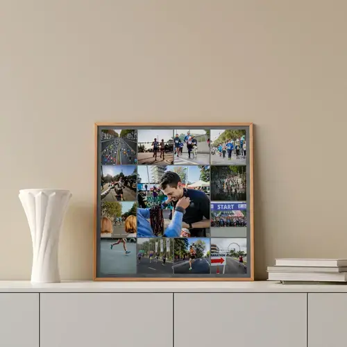 Marathon-Fotocollage für Rennmomente
