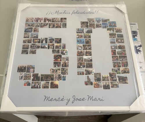 Kundenfoto von Cristina für Bewertung Druck Fotocollage Poster gerahmt (holz, weiss) 50x50cm