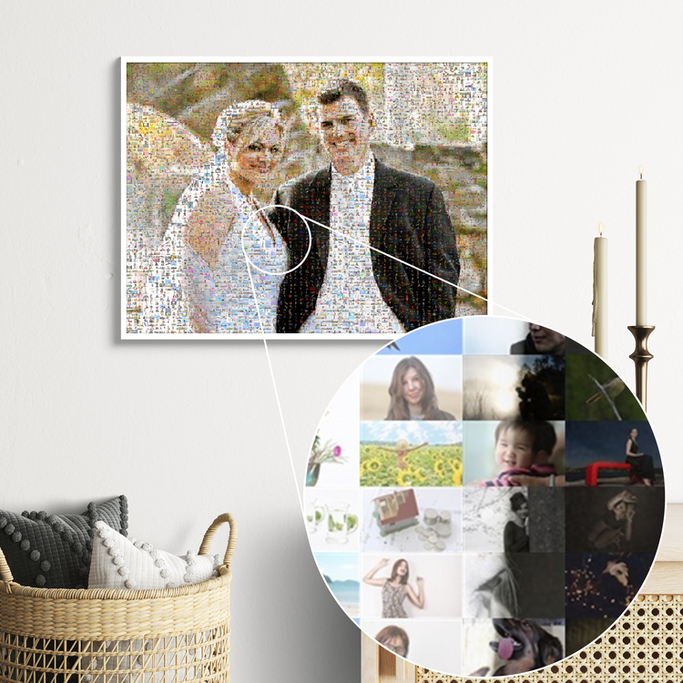 Individuelles Fotomosaik - Hochzeitsgeschenk