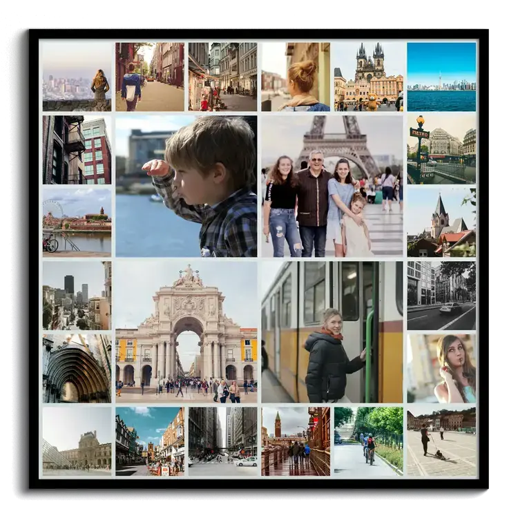 Fotos vom Urlaub zur Erinnerung als edle Fotocollage