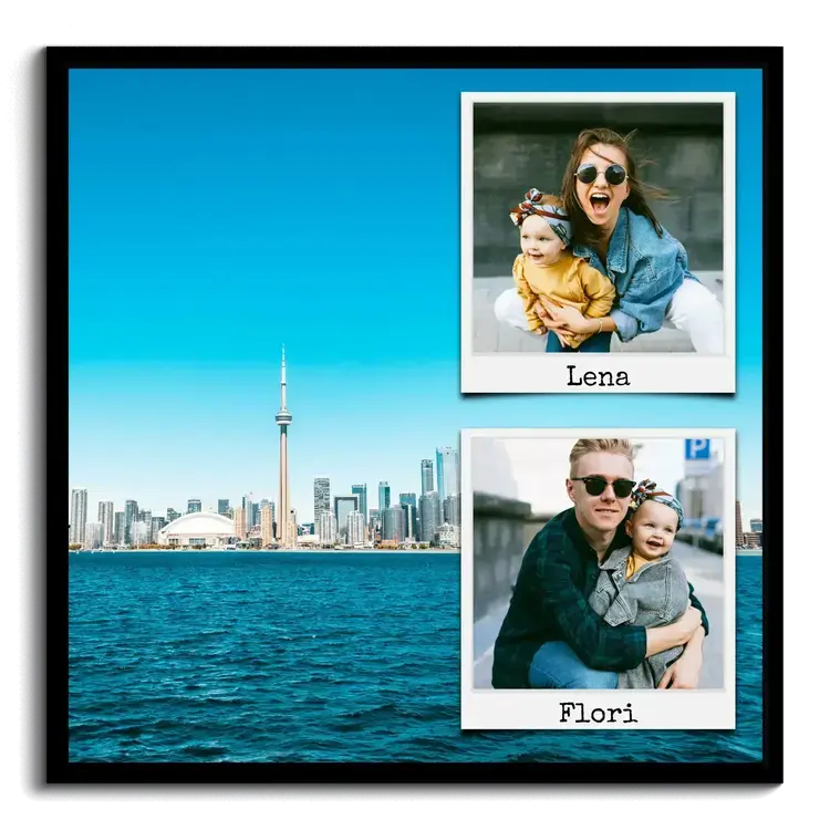 Urlaubserinnerung als stylische Fotocollage mit Polaroid Bildern