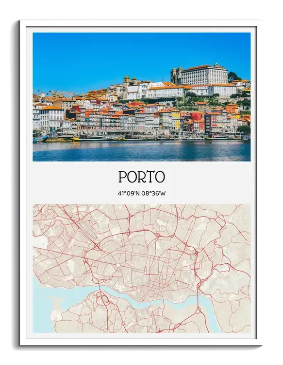 Fotokarte Stadtfoto & Stadtkarte mit Koordinaten