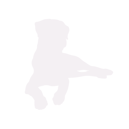 Hundesilhouette Rottweiler sitzend