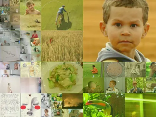 Detail Mosaikbild: kleinere Kacheln an kontrastreichen Stellen